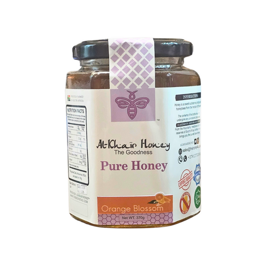 AL KHAIR HONEY - Pure Honey, Orange Blossom 370g Glass Jar