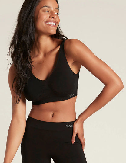 Boody - Bamboo Padded Shaper Crop Bra - Black