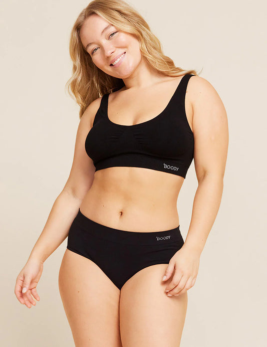 Boody - Bamboo Padded Shaper Crop Bra - Black