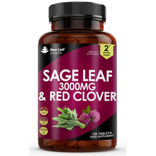New Leaf - Sage Leaf & Red Clover Tablets For Menopause - 2 Months Supply