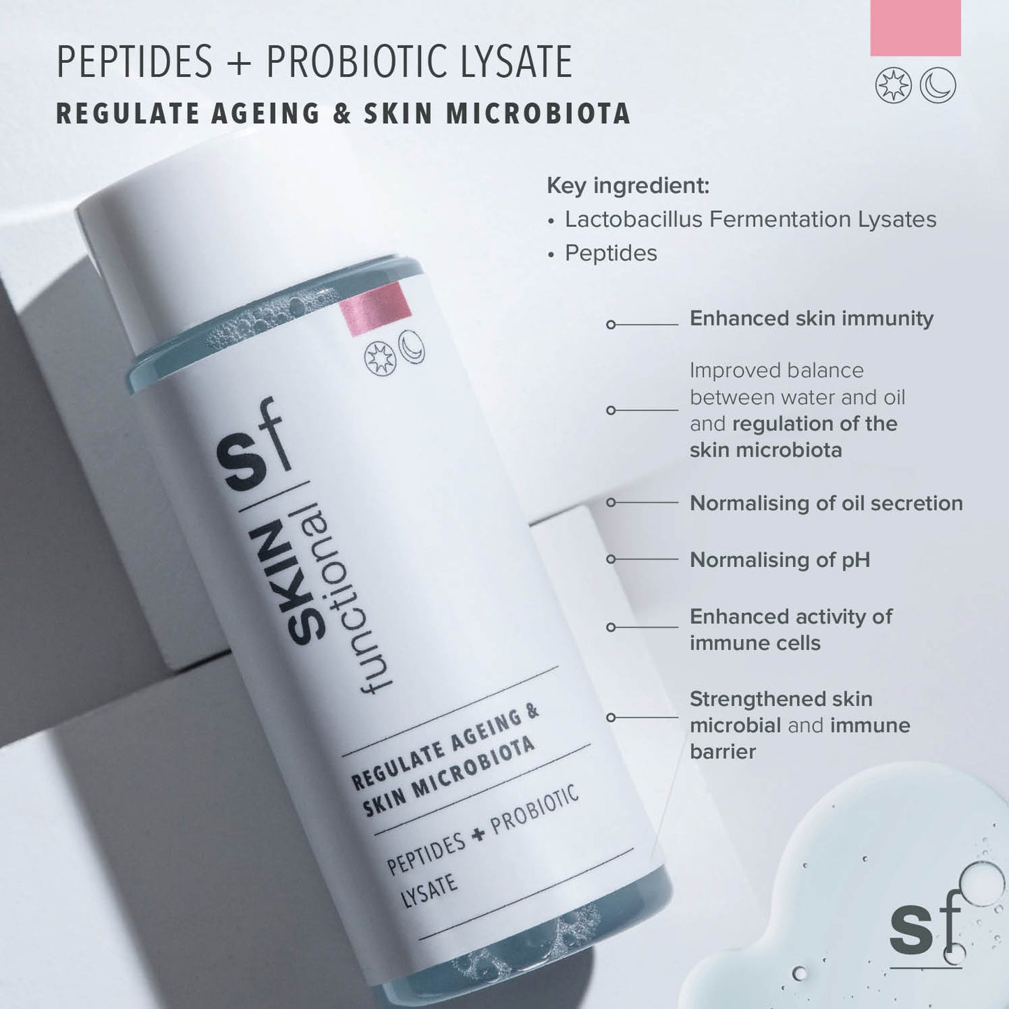 Skin Functional Regulate Ageing & Skin Microbiota - Peptides + Probiotic Lysate