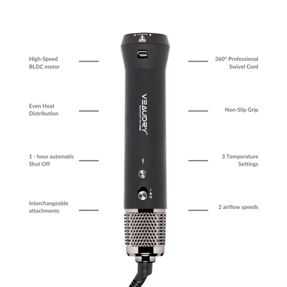 Veaudry - myAirStyler 2‑in‑1 Hot Brush & Air Curler