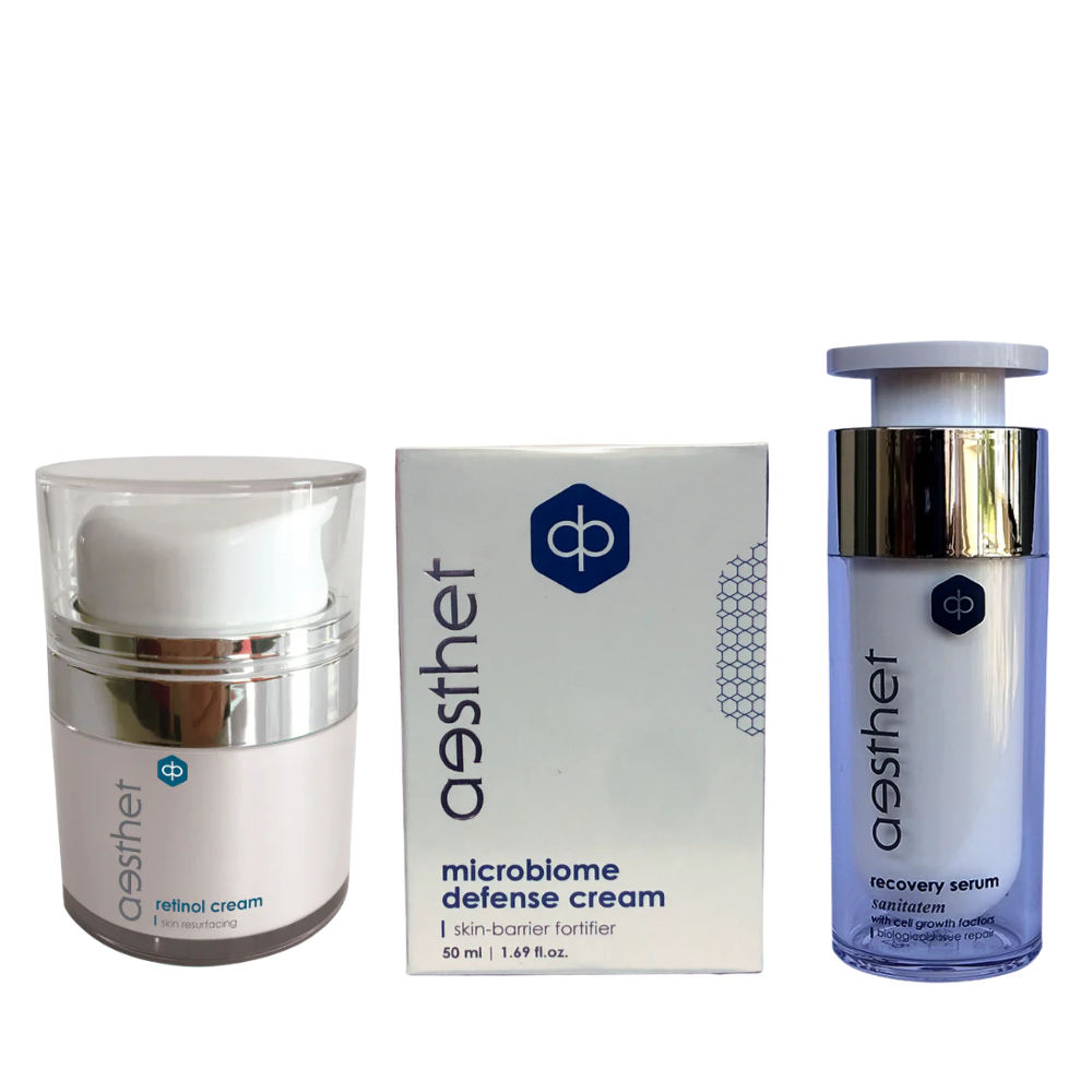 Aesthet - Ultimate Repair Bundle - Recovery Serum, Retinol Cream & Microbiome Defense Serum