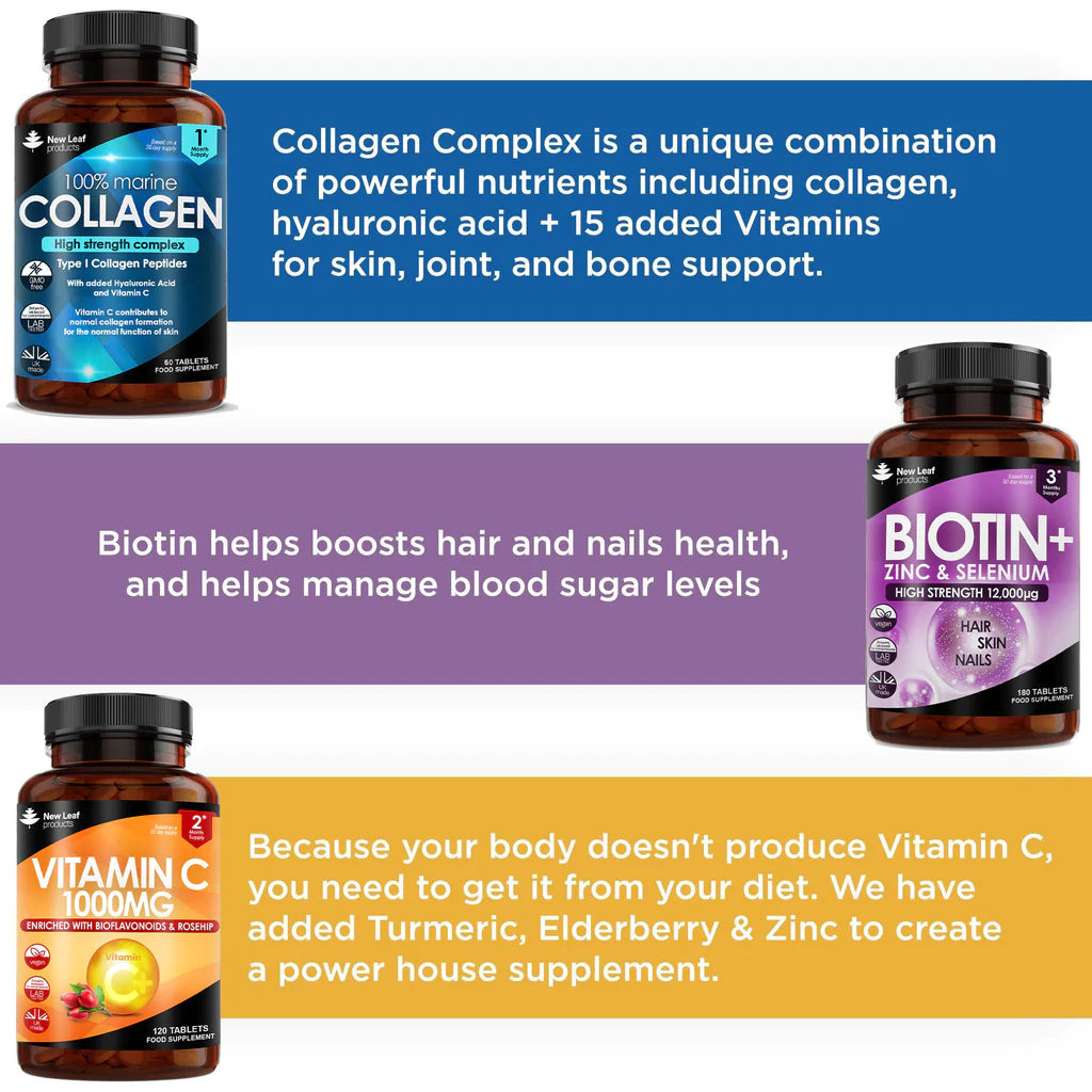 Beauty Value Bundle - Hair Skin And Nails - Collagen Biotin