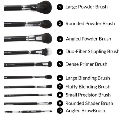 BH Cosmetics - Ultimate Essentials - 10 Piece Brush Set