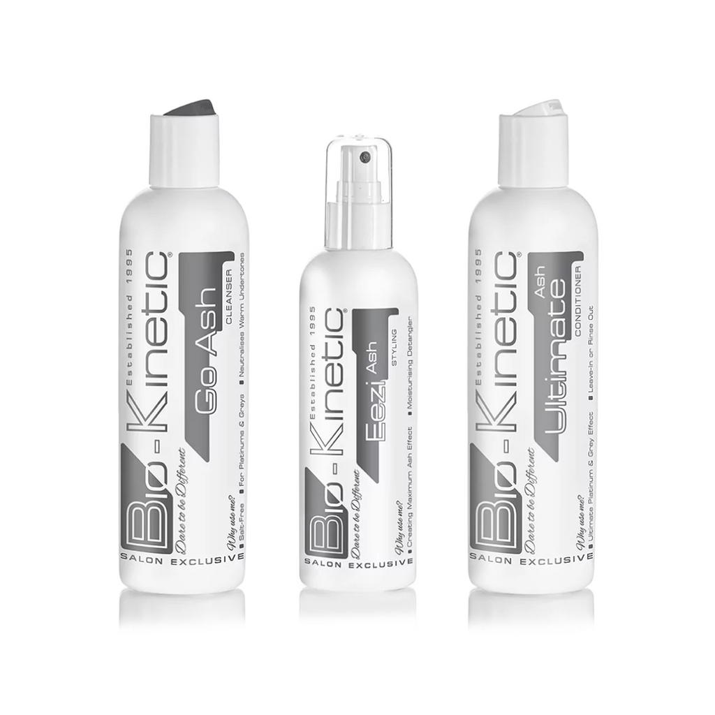 Bio-Kinetic - Go Ash Cleanse 250ml, Ultimate Ash Conditioner 250ml & Eezi Ash 200ml (Toning)