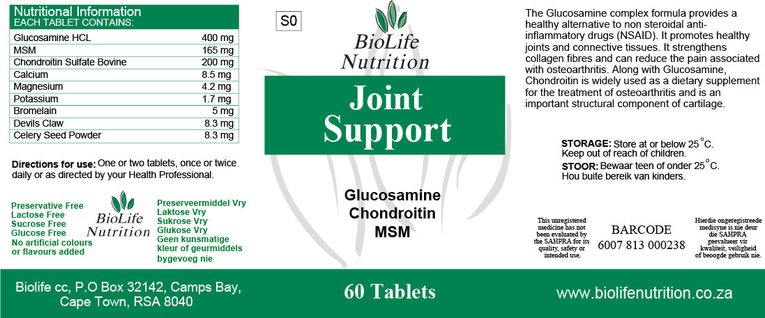 Biolife - Joint Support 60 Capsules