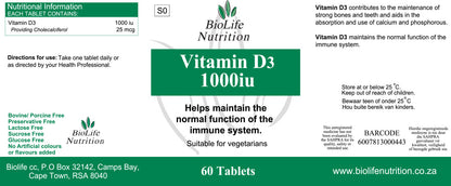 Biolife - Vitamin D3 1000iu