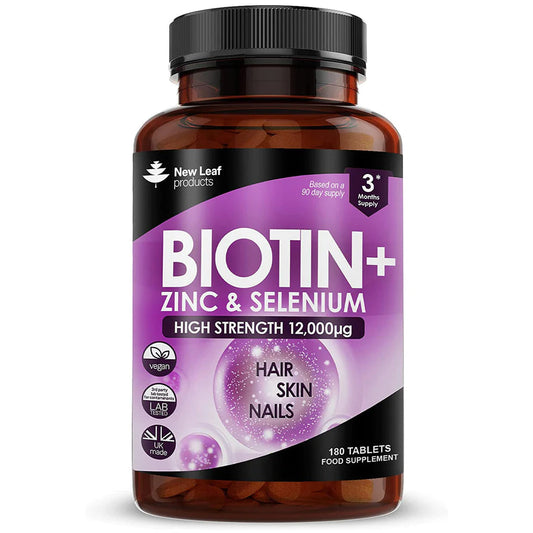 Biotin Hair Growth Vitamins 12,000mcg - 3 Months Supply