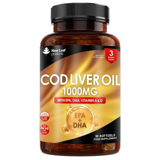 Cod Liver Oil Capsules 1000mg - 3 Months Supply
