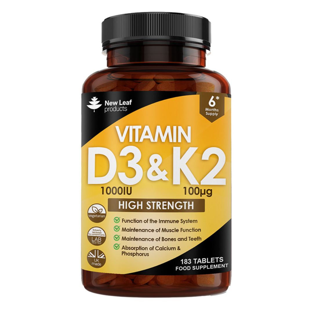 New Leaf - Vitamin D3 & K2 High Strength 6 Months