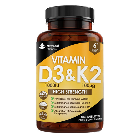 New Leaf - Vitamin D3 & K2 High Strength 6 Months