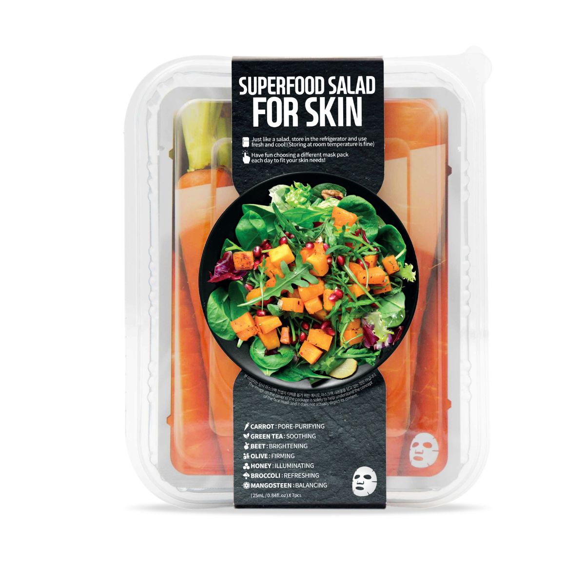 FARMSKIN SUPERFOOD CARROT SALAD PACKAGE; ASSORTMENT OF 7