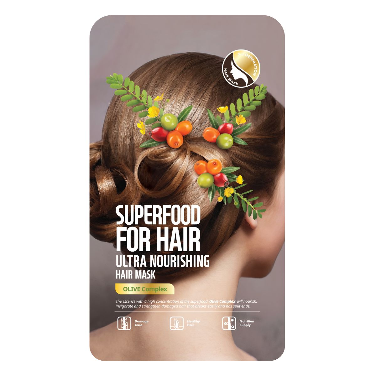 FARMSKIN SUPERFOOD PACK OF 3 OLIVE HAIR MASKS – ULTRA