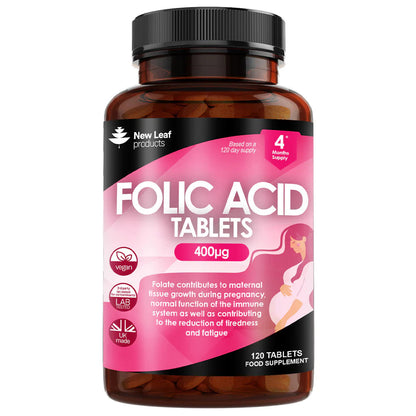 Folic Acid Tablets 400mcg - 4 Months Supply