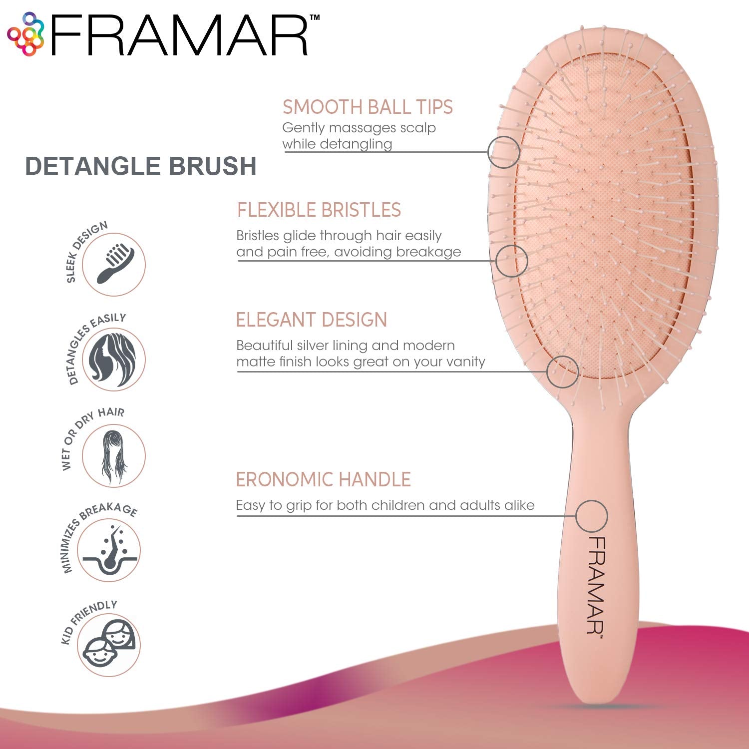 Framar - Champagne Mami - Detangle Brush