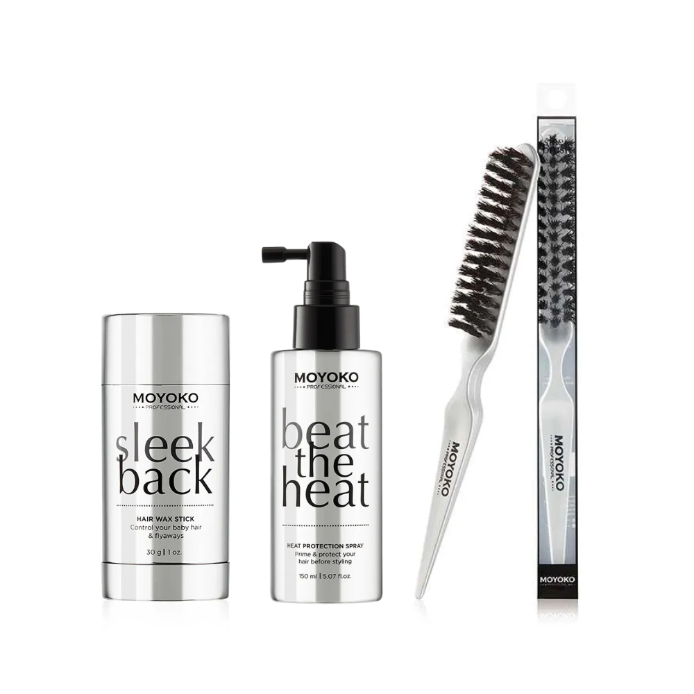 Moyoko - Ultimate Sleek Styling Bundle | Sleek Back, Sleek Brush & Heat Protect