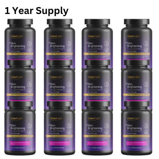 Glow Bright - 1 Year Supply - 21900mg Glutathione Capsules