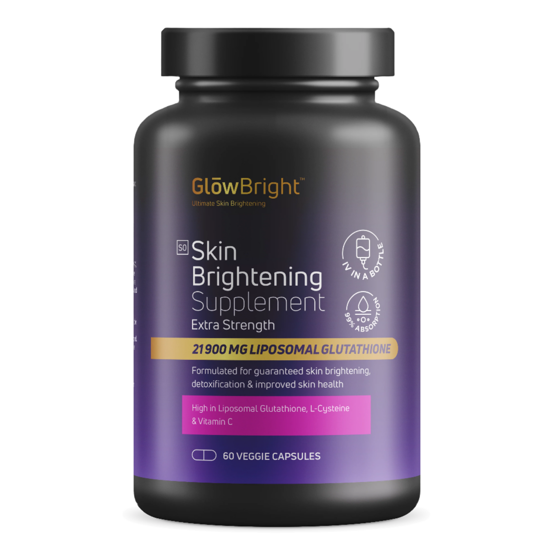 Glow Bright 21900mg Glutathione Capsules