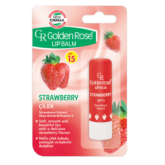 Golden Rose Lip Balm - Strawberry SPF 15 - KolorzOnline