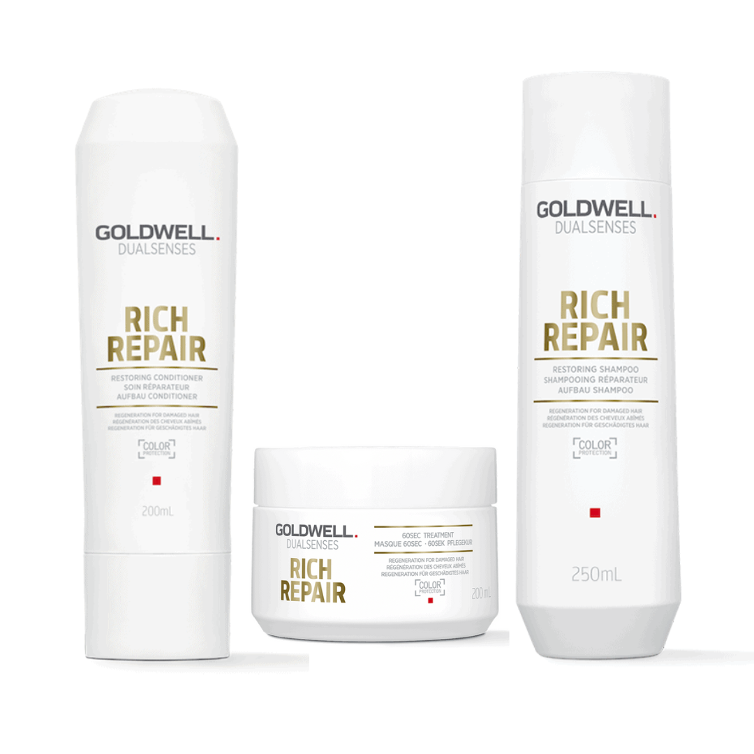 Goldwell – Dualsenses Rich Repair Shampoo Conditioner & 60