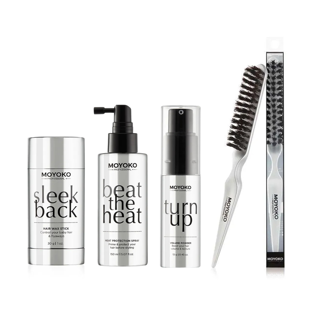 Moyoko - Styling Master Bundle | Sleek Back, Sleek Brush, Volume Powder & Heat Protect