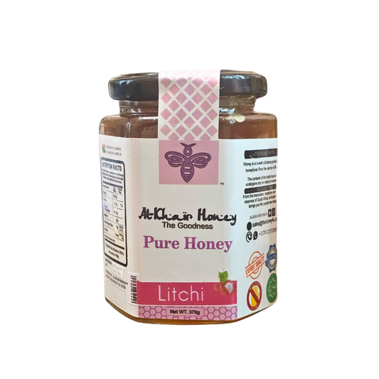 AL KHAIR HONEY - Pure Honey, Litchi 370g Glass Jar