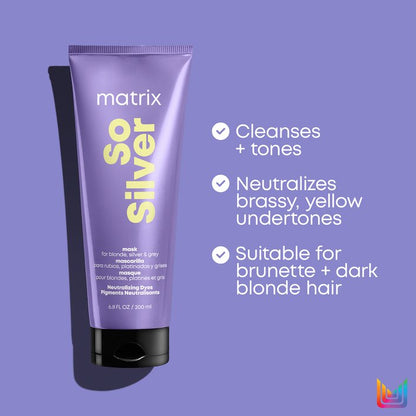 Matrix - So Silver Triple Power Toning Hair Mask for Blonde and Silver Hair 200ml
