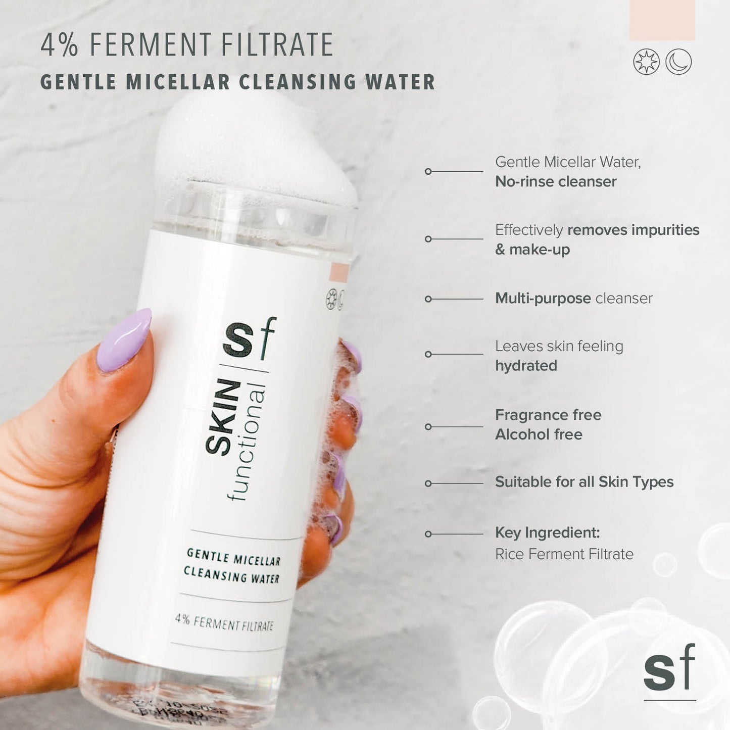 Skin Functional Gentle Cleansing Micellar Water - 4% Ferment Filtrate