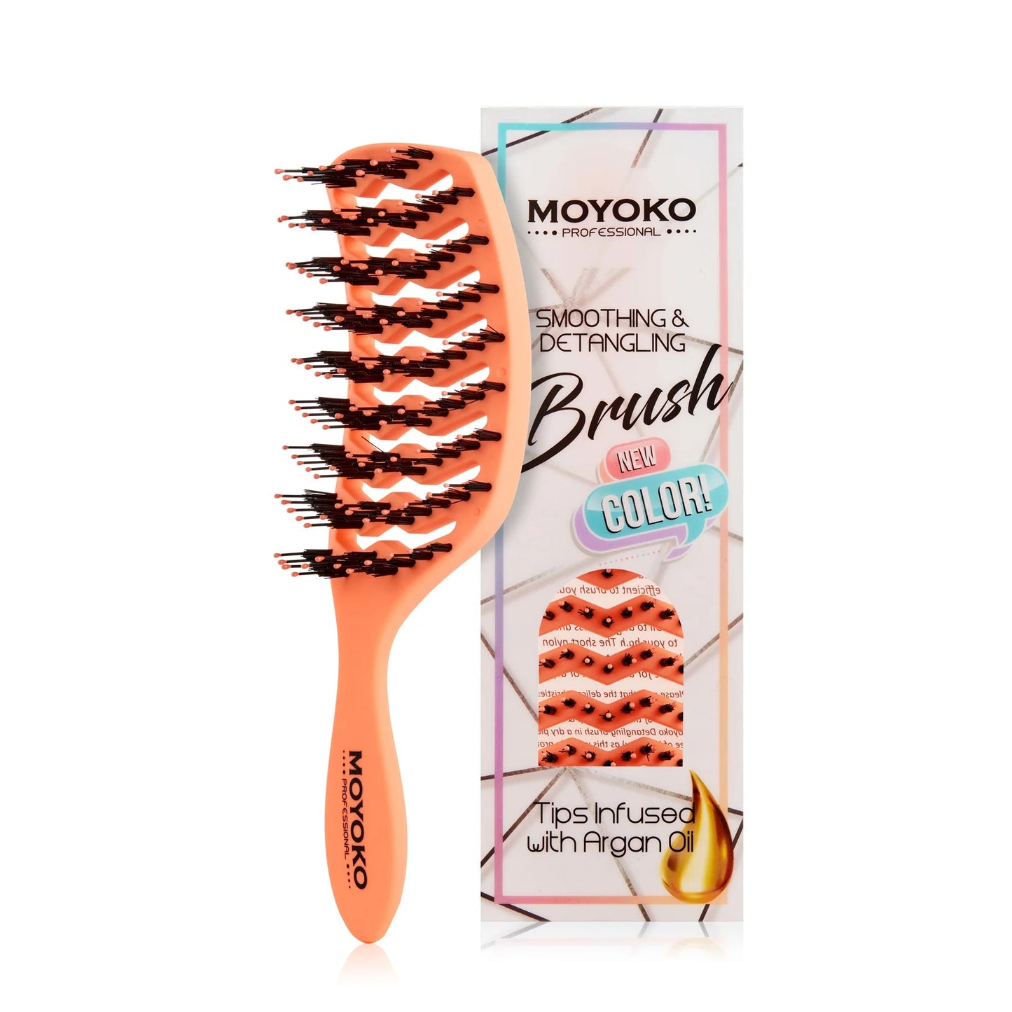 Moyoko - Detangling Brush - Pastel Orange