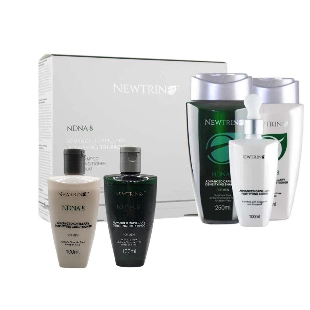 Newtrino Men - nDNA 8 Tri-pack for Men + Travel Size Shampoo