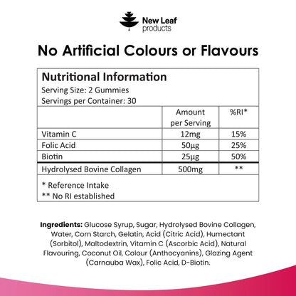 New Leaf - Collagen Gummies Vitamin C, Folic Acid & Biotin