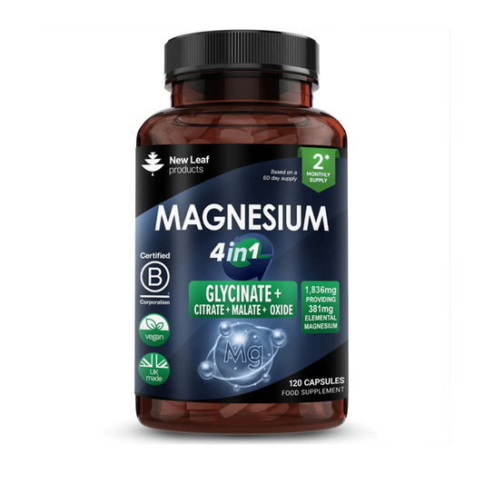 New Leaf - Magnesium Glycinate - High Strength Capsules 1040mg (2 Month Supply)