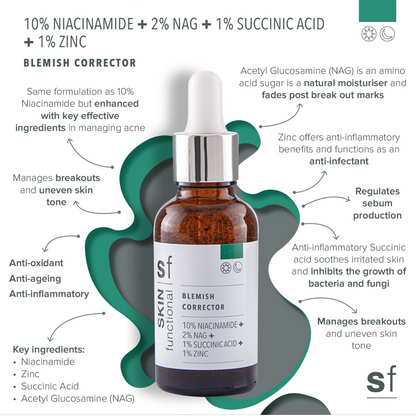Skin Functional - Blemish Corrector | 10% Niacinamide + 2%
