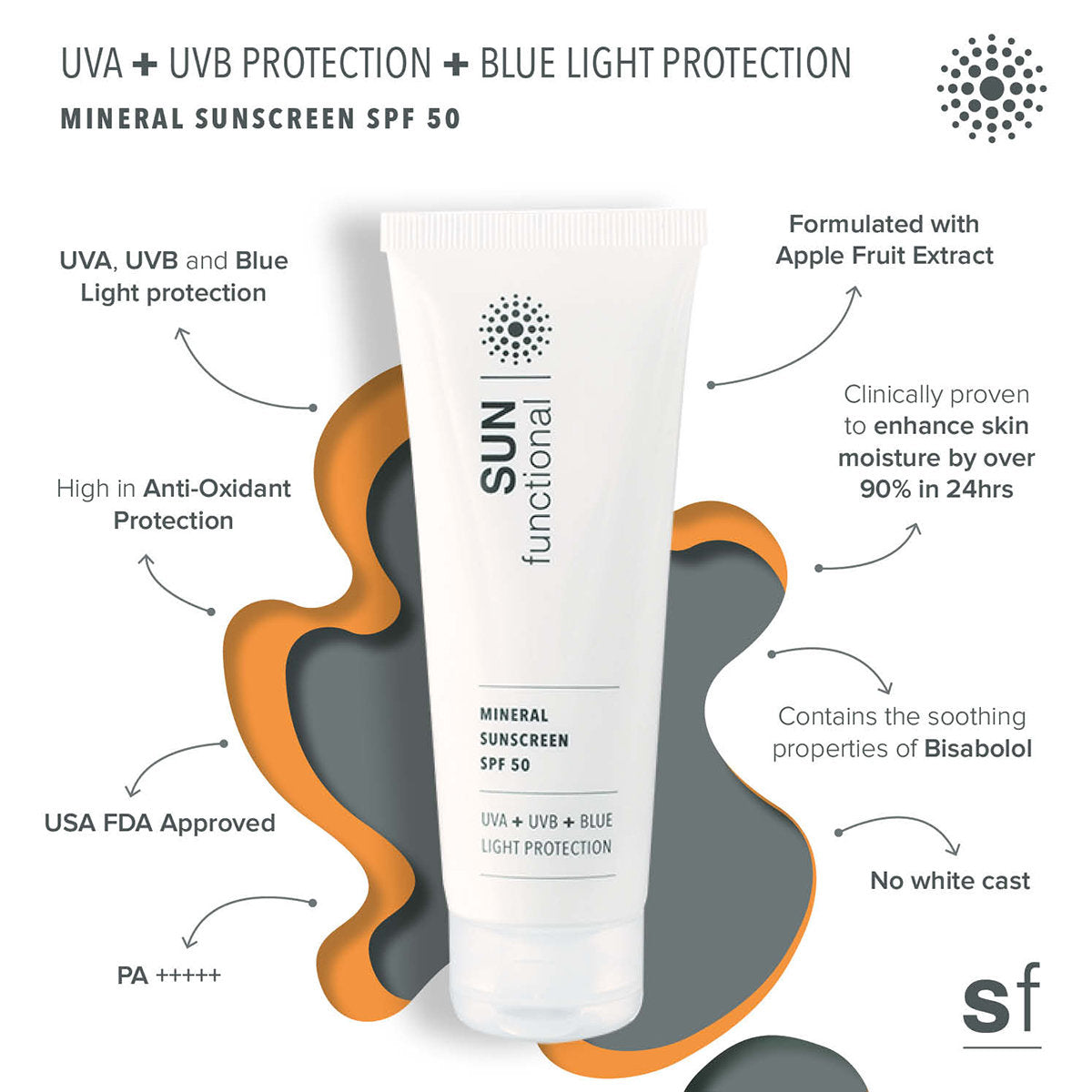 Skin Functional - SPF 50 Mineral Sunscreen | UVA UVB + Blue