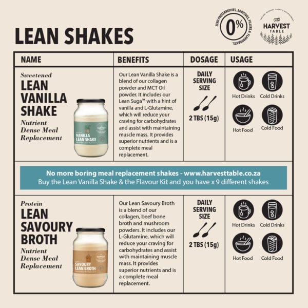 The Harvest Table - Vanilla Lean Shake 450g - KolorzOnline