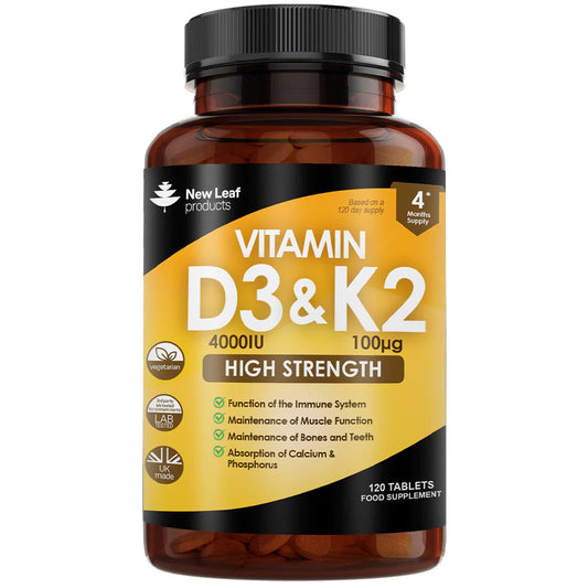Vitamin D3 & K2 Tablets D3 4000iu + Vitamin K2 100mcg - 4